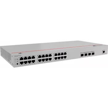 Switch HUAWEI S220-24P4X — 24 x Gigabit (10/100/1000) RJ-45, 4 x SFP+, PoE, 1U cinzento
