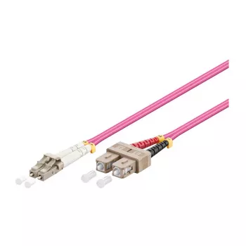 GoodConnections Cabo de rede de fibra ótica duplex OM4 (multimodo, 50/125) LC/SC, LSZH, polaridade reversível, 3 m,