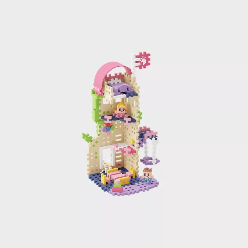 Marioinex Mini Waffle Princess Fantasy Torre, blocos de construção de 148 peças