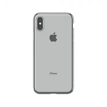 Capa macia Devia para iPhone XS Max – TPU, prateado, capa de proteção fina