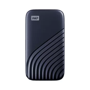 WD My Passport SSD WDBAGF0010BBL - SSD - encriptado - 1 TB - externo (portátil) - USB 3.2 Gen 2 (conector USB-C) - AES de 256 bits - azul meia-noite