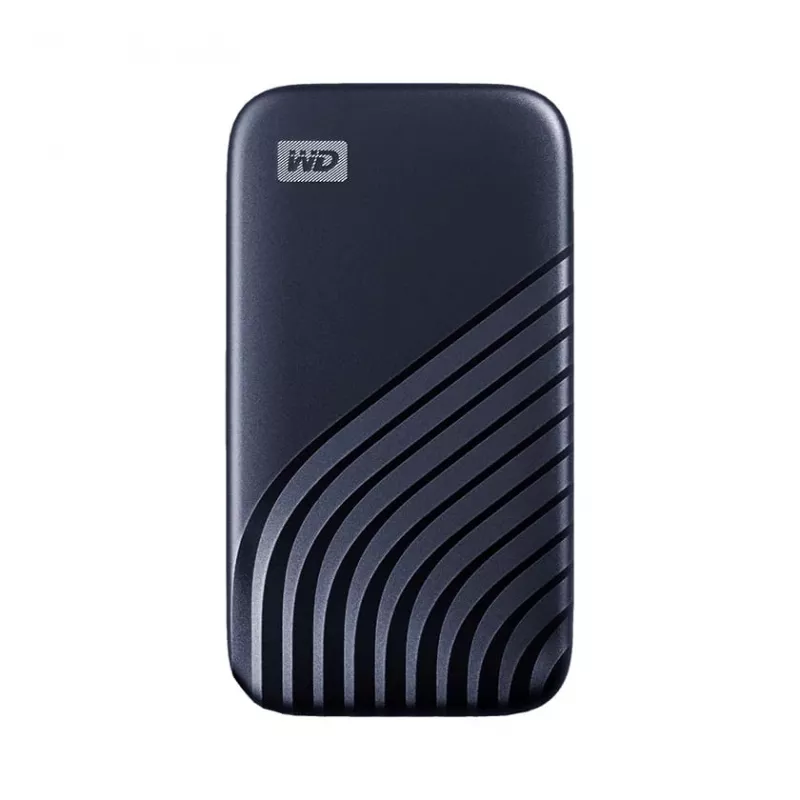 WD My Passport SSD WDBAGF0010BBL - SSD - encriptado - 1 TB - externo (portátil) - USB 3.2 Gen 2 (conector USB-C) - AES de 256 bits - azul meia-noite