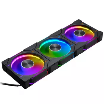 Ventoinha de caixa Phanteks D30 120mm ARGB PWM - preto, pack de 3