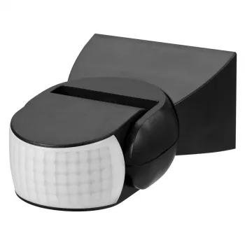 Detetor de movimento infravermelho passivo (PIR) MACLEAN MCE201B — sensor de parede com fios, alcance de 12 m, preto