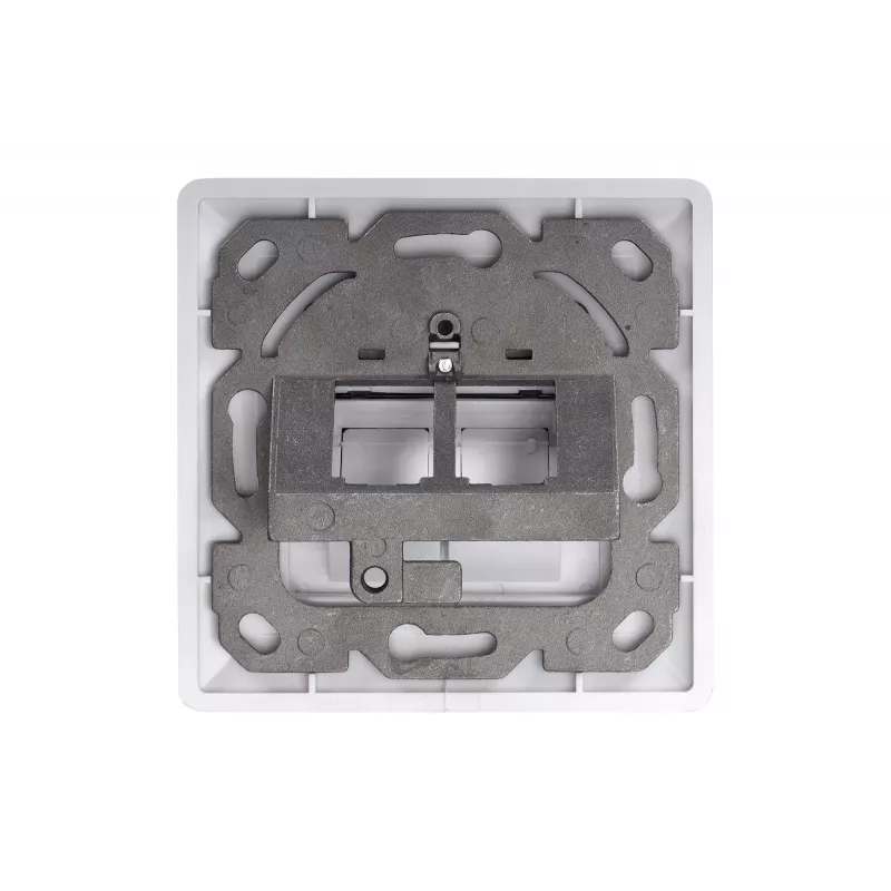 Digitus | Placa de parede para módulos Keystone, tipo alemão, placa central 50x50 mm, moldura 80x80 mm | DN-93801-1