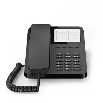 Telefone de mesa com fios Gigaset Desk400 — telefone de secretária com fios, preto, modelo DESK 400