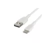 Cabo PVC USB-C para USB-A 15 cm branco