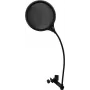 Filtro pop Omnitronic DSH-135 preto – proteção antivento para microfone para estúdio e ao vivo