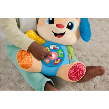 Brinquedo educativo interativo MATTEL Fisher-Price Cachorrinho Aprende e Ri JFD27 – luzes, sons, botões para aprendizagem precoce