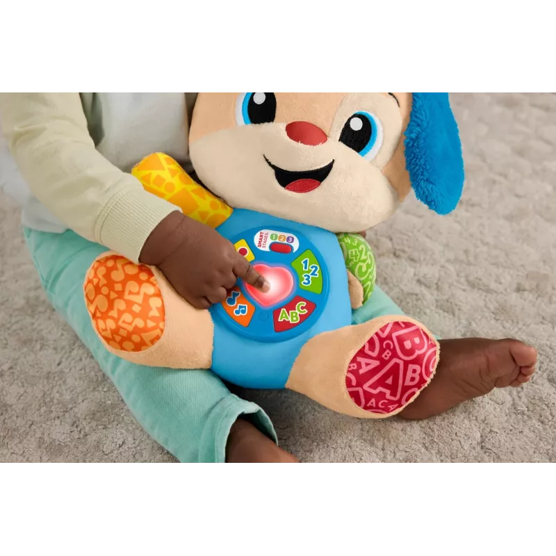 Brinquedo educativo interativo MATTEL Fisher-Price Cachorrinho Aprende e Ri JFD27 – luzes, sons, botões para aprendizagem precoce