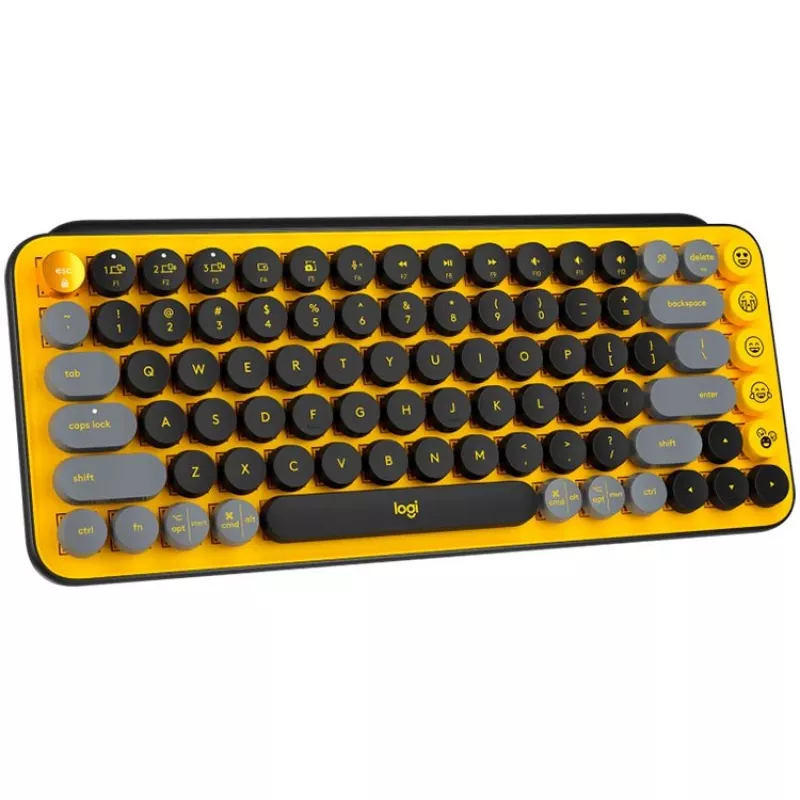 Teclado mecânico sem fios Logitech POP Keys Mini QWERTY teclas emoji