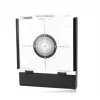 Alvo metálico para projéteis broń.pl K-17-3 17x17 cm plano — placa de captura de projéteis, preto, montagem na parede ou em suporte