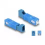 Acoplador híbrido de fibra ótica DeLOCK SC Simplex macho para LC Simplex fêmea azul