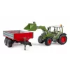 Trator de brincar BRUDER Fendt Vario 211 com carregador frontal e atrelado lateral