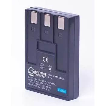 Bateria recarregável Extra Digital NB-3L 3,7 V 1000 mAh para câmaras Canon compatíveis