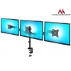 Suporte de mesa para monitor MACLEAN MC-691 para 3 monitores – ajustável em altura e inclinável