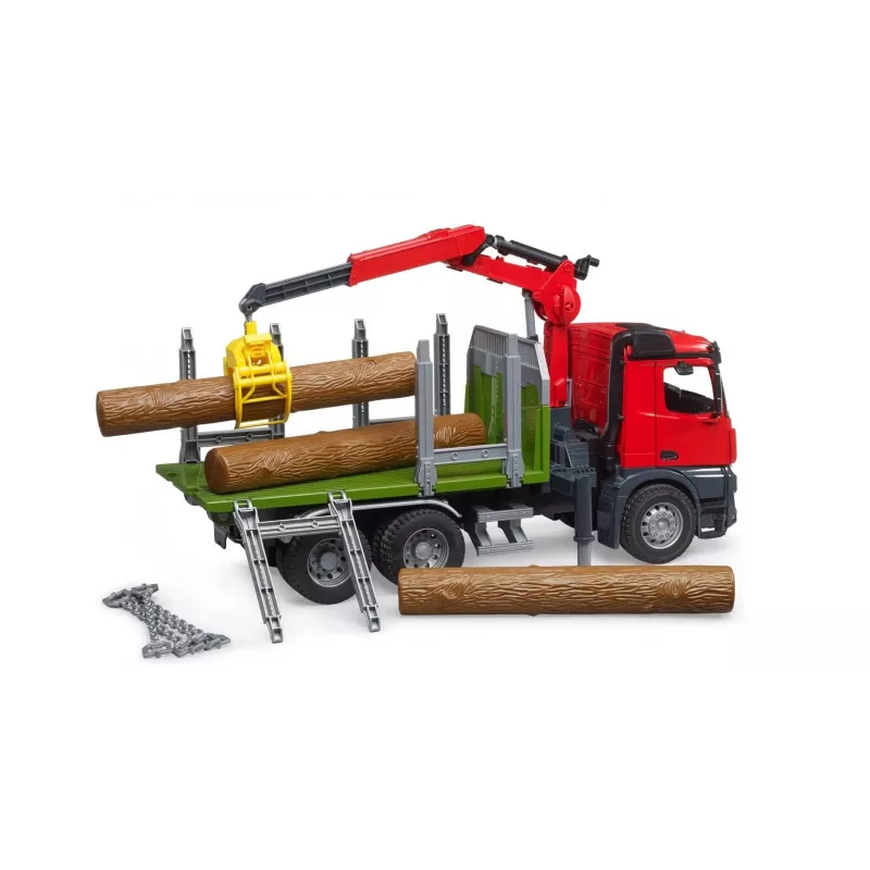 Camião grua BRUDER 03669 verde vermelho idade recomendada 4 anos