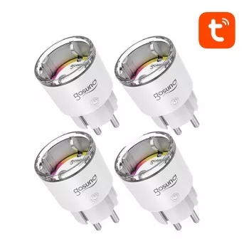 Tomada inteligente Gosund EP2 10A – conjunto de 4 tomadas Wi-Fi, controlo remoto individual, monitorização de energia