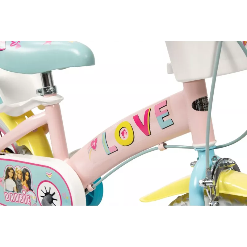 Bicicleta infantil Toimsa 12 polegadas modelo 1265 — design Barbie, rodas de 12 polegadas, adequada para crianças pequenas