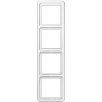 Placa de interruptor de parede JUNG CD 584 WW branco, duroplástico, sem parafusos, 81×294 mm