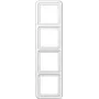 Placa de interruptor de parede JUNG CD 584 WW branco, duroplástico, sem parafusos, 81×294 mm