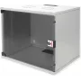 Armário de servidor para montagem na parede ROLINE 9U, 19 polegadas 540x400 mm, kit base, cinzento