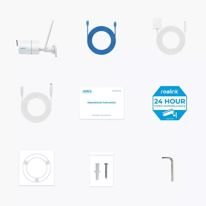Reolink W320 – Câmara de vigilância exterior 5MP, Wi-Fi 2,4/5 GHz, deteção de pessoas/veículos/animais, visão noturna 30 m