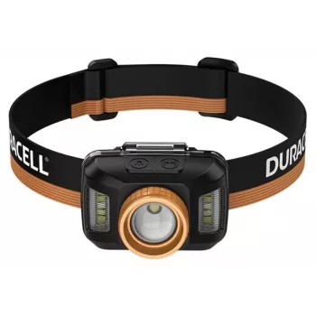 Lanterna de cabeça Duracell DH400 preta, laranja