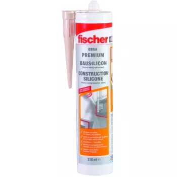 Vedante FISCHER silicone de construção DBSA 310 transparente – cartucho de vedante de silicone 310 ml