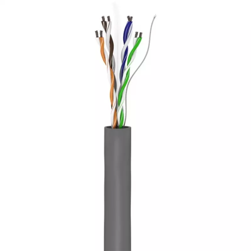 Wentronic Goobay cabo de rede CAT 6, U/UTP, cinzento, 100 m - CCA, AWG 24/7 (fio), PVC (93884)