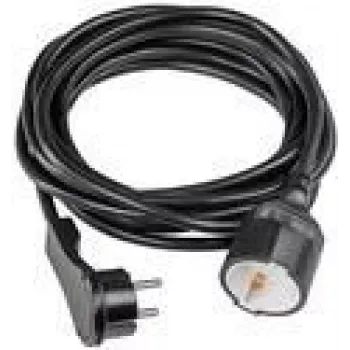 Cabo de extensão AS Schwabe 50522 PVC 230V com ficha e conector fêmea de contacto de proteção, modelo 50522