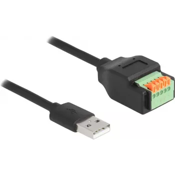 Cabo USB 2.0 DeLOCK ficha Type-A para adaptador de barra de terminais 15 cm