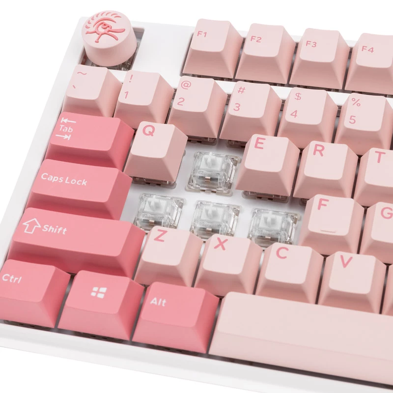 Teclado Ducky One 3 Gossamer Pink Gaming USB US inglês rosa, branco