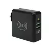 Carregador de parede de viagem e powerbank Manhattan 4-em-1