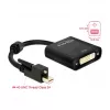 Adaptador de cabo de vídeo DeLOCK 62639 Mini DisplayPort para DVI-I 0,25 m preto