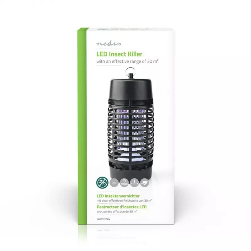 Nedis INKI112CBK4 exterminador/repelente de insetos adequado para interiores adequado para exteriores preto