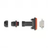 DeLOCK 87808 conector DB-26 (M) HD D-Sub com parafusos de aperto manual, preto/vermelho
