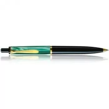 Pelikan K200 - sistema de enchimento integrado - preto - dourado - verde - resina - aparo itálico - aço inoxidável - ambidestro (983189)
