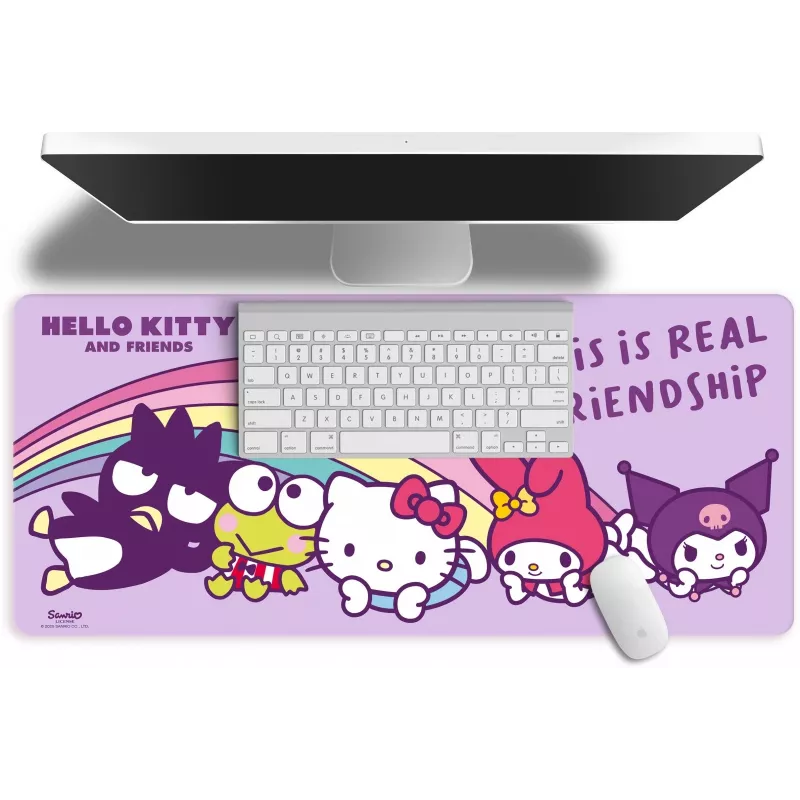 Tapete de rato Kids Euroswan 80×30 cm Hello Kitty, grande tapete de secretária para rato e teclado