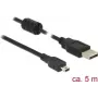 Cabo USB DeLOCK 5 m USB 2.0-A USB 2.0 Mini-B