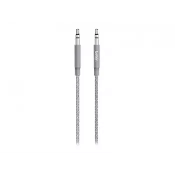 Linksys Belkin MIXIT Cabo Auxiliar - Cabo de áudio - Ficha mini jack estéreo 3,5 mm (M) - Ficha mini jack estéreo 3,5 mm (M) - 1,22 m - Cinzento (AV10164BT04-GRY)