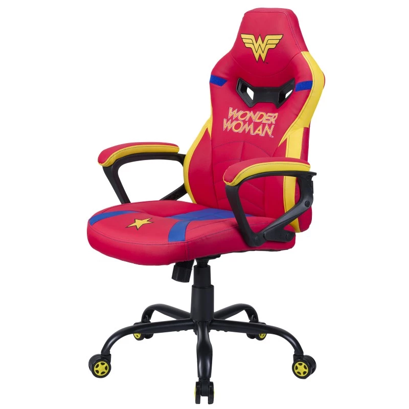 Cadeira gaming para PC Subsonic SA5573-W1 assento acolchoado azul vermelho amarelo