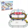 Comboio elétrico Track King Extralink Kids com locomotiva e carro a pilhas