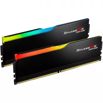DIMM 32 GB DDR5-6000 (2x 16 GB) Dual-Kit, memória RAM preta, F5-6000J3636F16GX2-RM5NRK, Ripjaws M5 Neo RGB, AMD EXPO