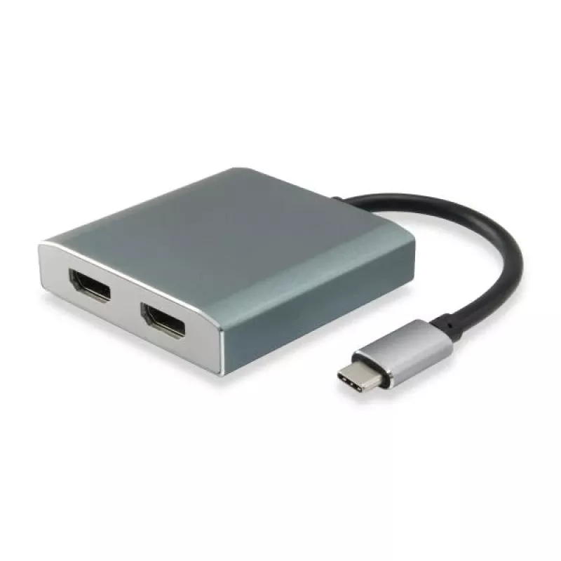Equip 133464 adaptador MST USB-C para 2x HDMI (fêmea), USB 3.2 Gen 1, 4096x2160 @30 Hz, 15 cm