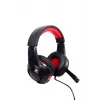Headset gaming com fios GEMBIRD GHS-U-5.1-01 — over-ear, suporte 5.1, 20–20.000 Hz, cabo de 2 m, vermelho/preto