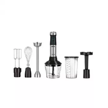 Varinha mágica MPM MBL-42M — 1500 W, caixa em aço inoxidável, velocidade variável, turbo, acessórios