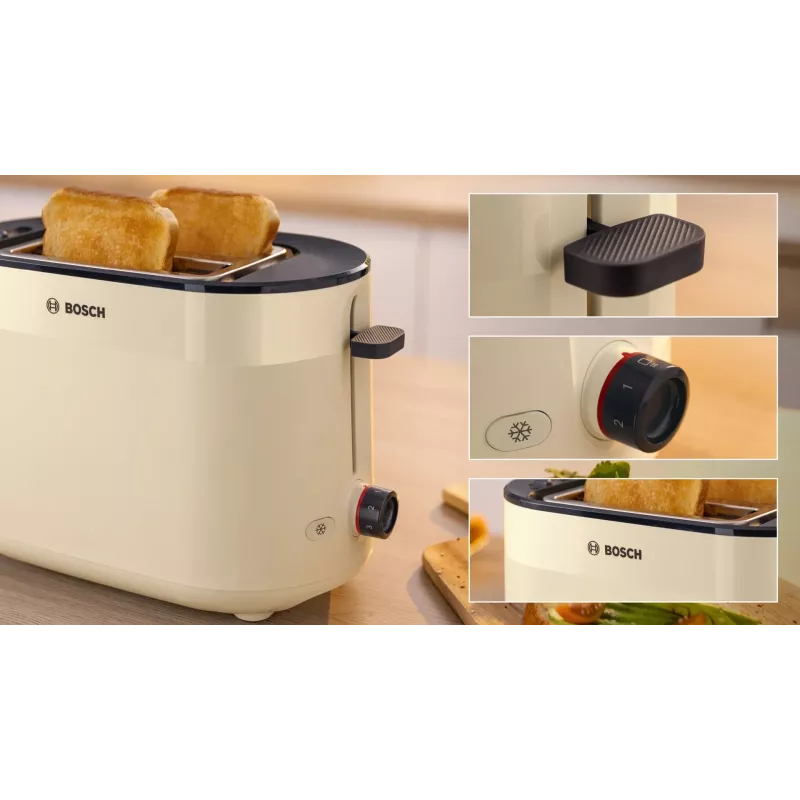 Torradeira Bosch | TAT2M127 MyMoment | Potência 950 W | Número de ranhuras 2 | Material da caixa plástico | Bege