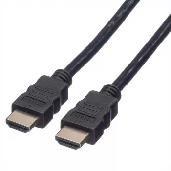 ROLINE High Speed - cabo HDMI com Ethernet - HDMI (macho) a HDMI (macho) - 1 m - blindado - preto (11.04.5591)
