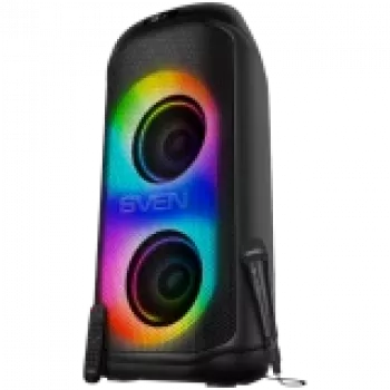 Altifalante SVEN PS-1050, preto (200W, TWS, Bluetooth, FM, USB, microSD, ecrã LED, 7200mAh)